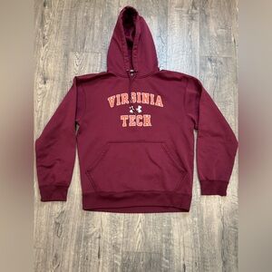 Under Armour Virginia Tech Hokies Maroon Hoodie Size SM Small VT